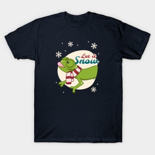 Veiled Chameleon, Christmas Edition! Let It Snow T-Shirt